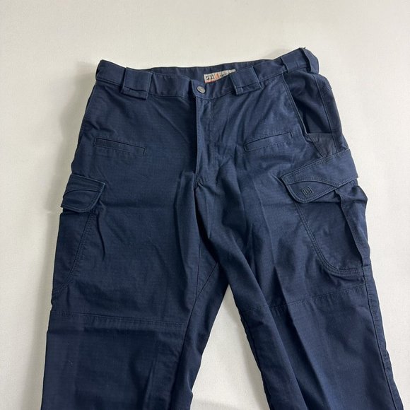 5.11 Tactical Mens Cargo Pants Ripstop Cotton Blend Blue Size 32x30 Workwear - Picture 4 of 9